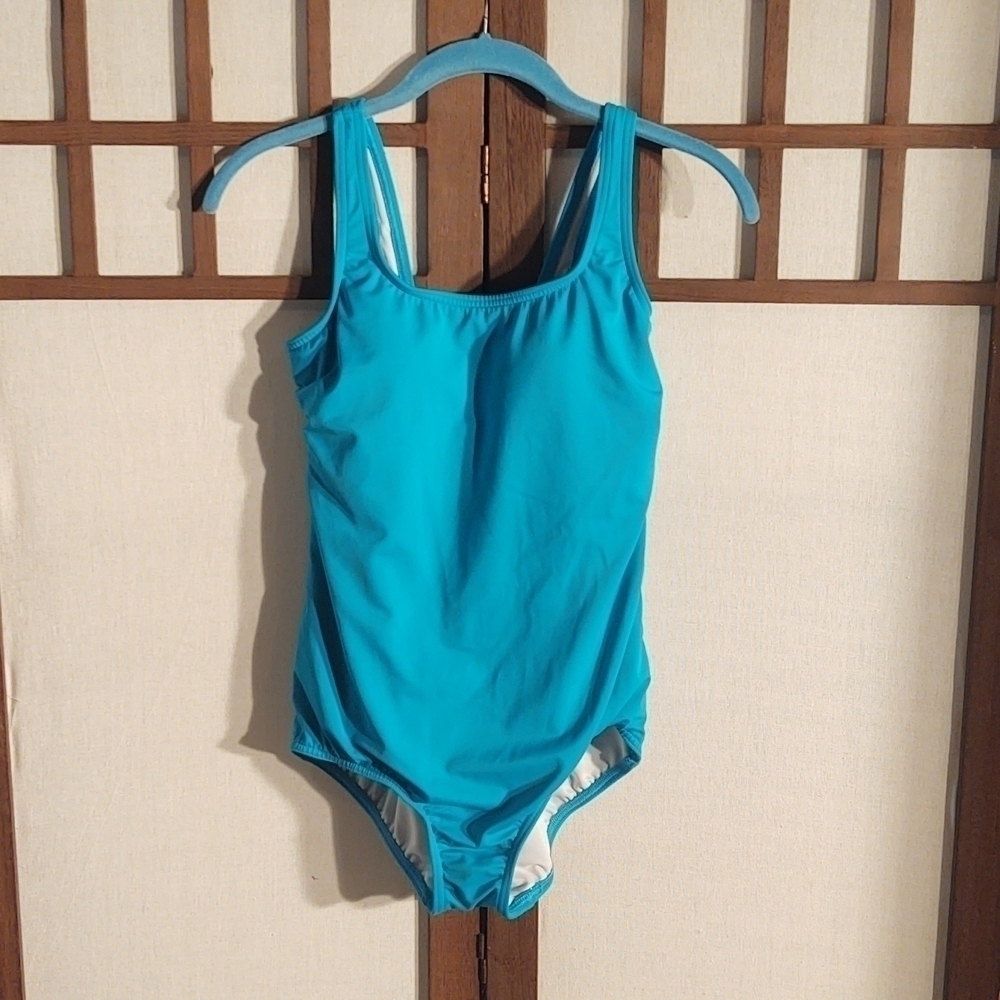 Lands' End Blue One Piece Swimsuit Sz 6P
